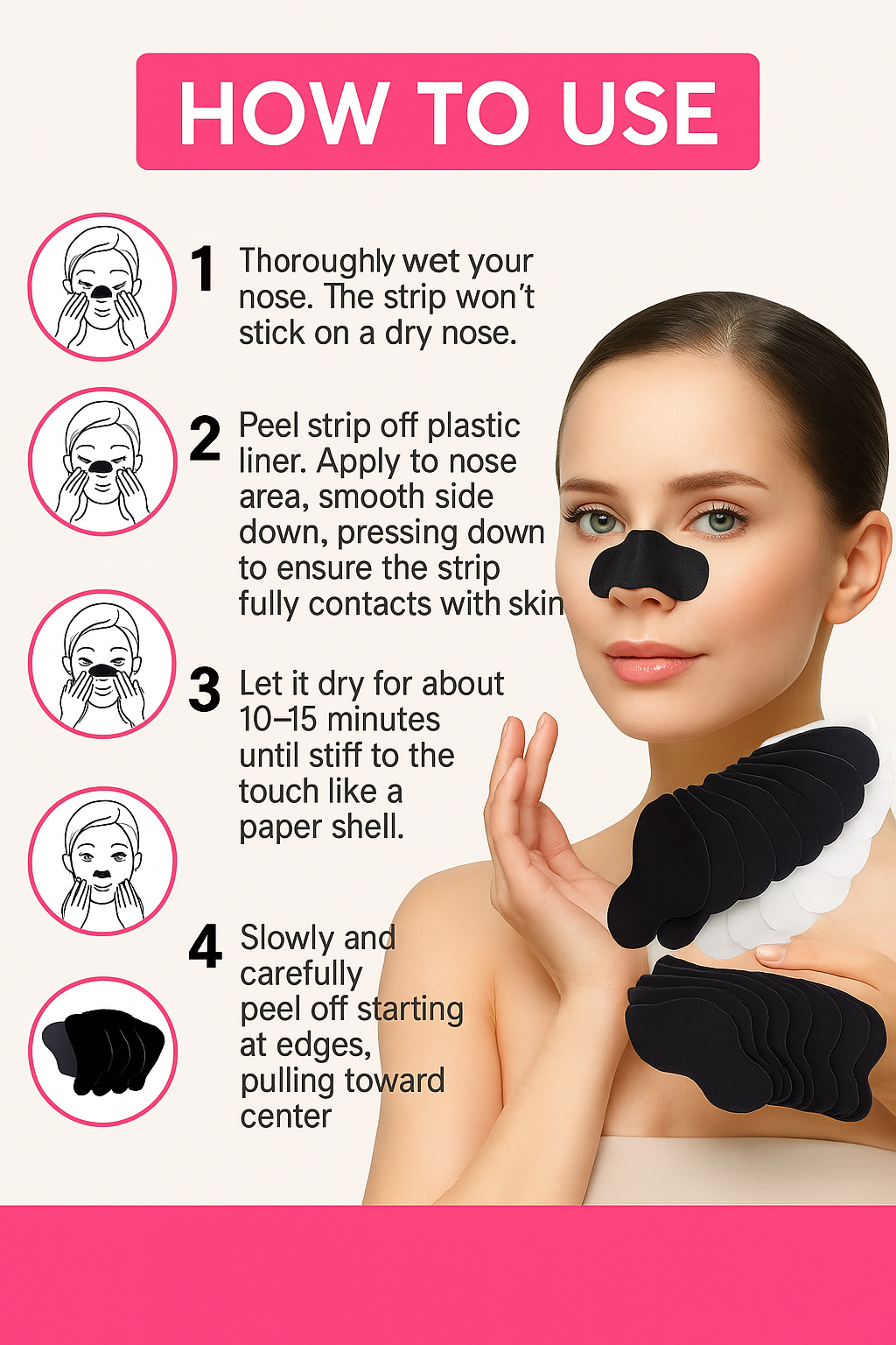 Youth Spring™ 15pc Deep Clean Blackhead Nose Strips