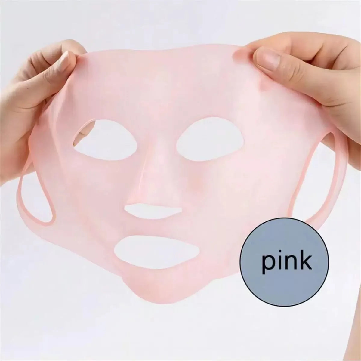 Silicone Face Mask Holder - Reusable, Evaporation-Proof, Moisturizing Facial Mask Cover, Beauty Face Tool - Includes Travel