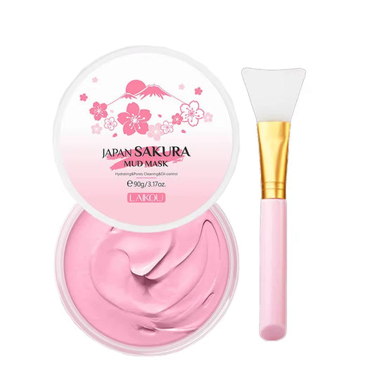 Sakura Glow Volcanic Mud Mask – Deep Pore Detox & Blackhead Remover (90g)