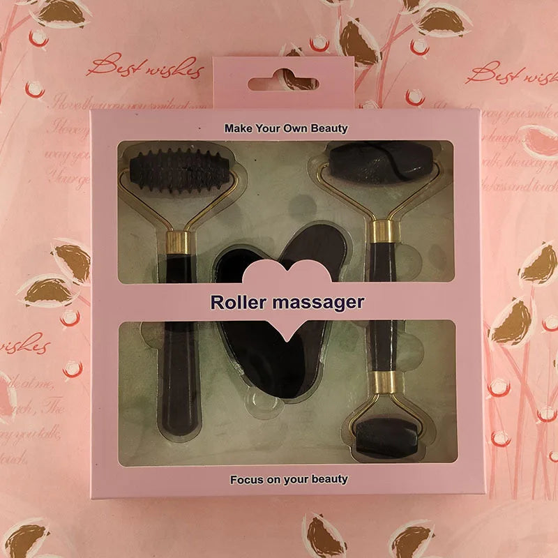 3Pcs Set Resin Roller Massager for Face Body Gua Sha Face Care Beauty Health Massage Tool Roller 