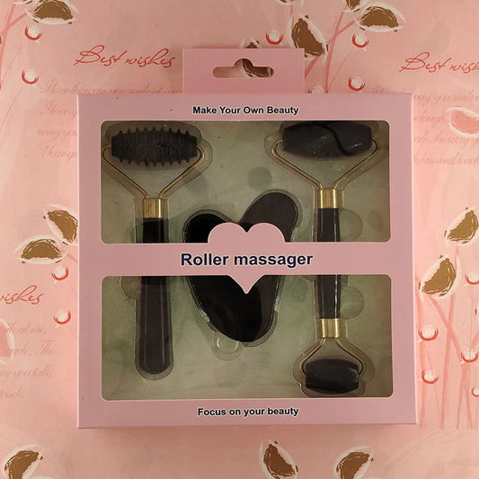 3Pcs Set Resin Roller Massager for Face Body Gua Sha Face Care Beauty Health Massage Tool Roller 