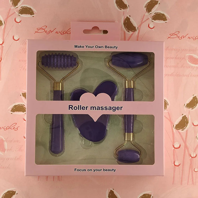 3Pcs Set Resin Roller Massager for Face Body Gua Sha Face Care Beauty Health Massage Tool Roller 