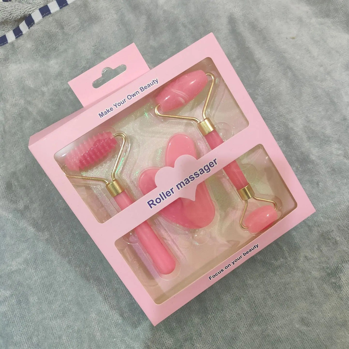 3Pcs Set Resin Roller Massager for Face Body Gua Sha Face Care Beauty Health Massage Tool Roller 